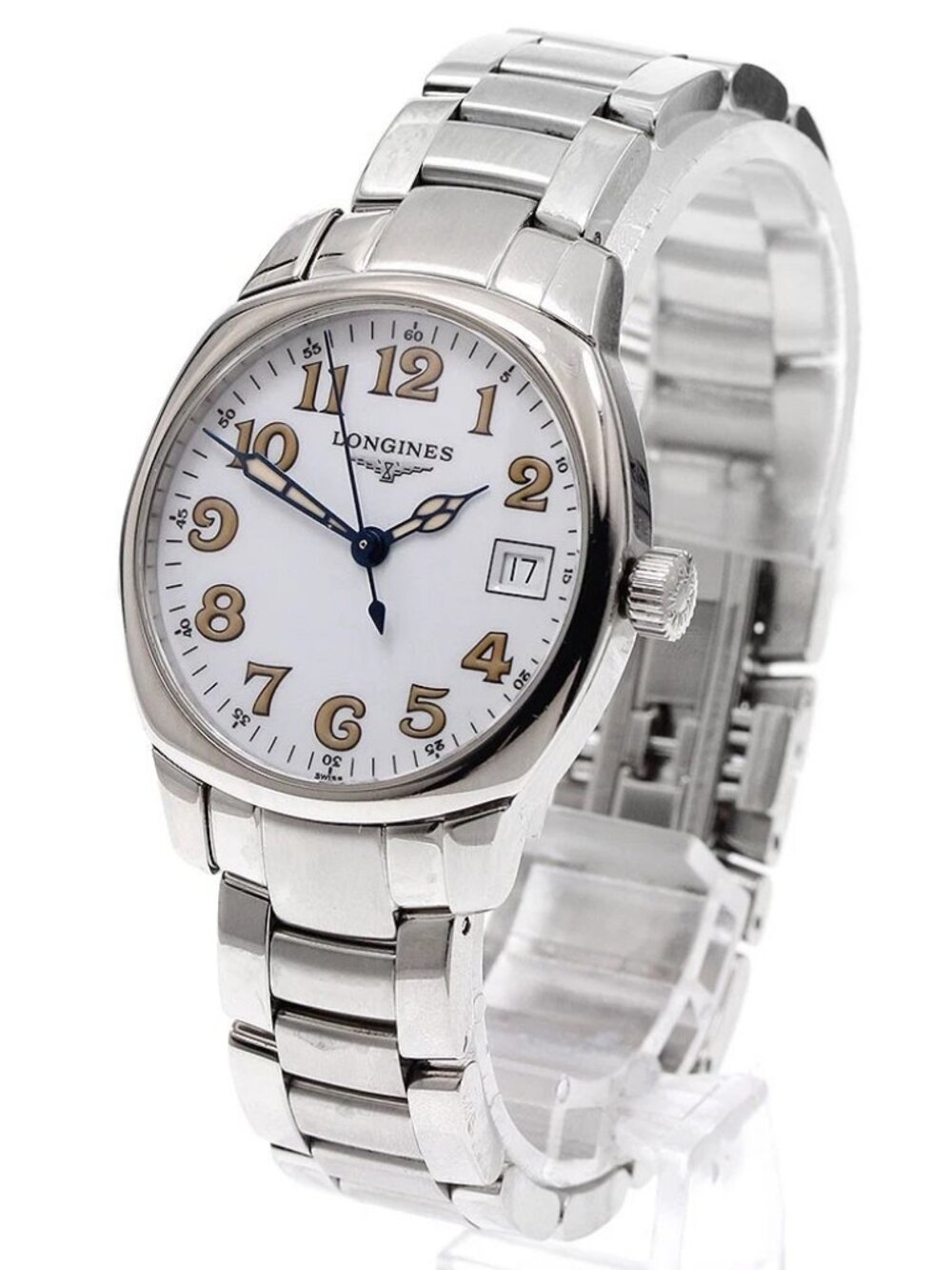 LONGINES Spirit L2.198.4 Date White Dial Quartz Boy's Watch_932839